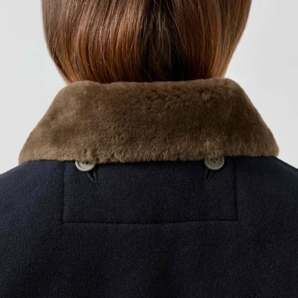Marfa Stance Shearling Collar in Dark Olive - Picture 9 of 16